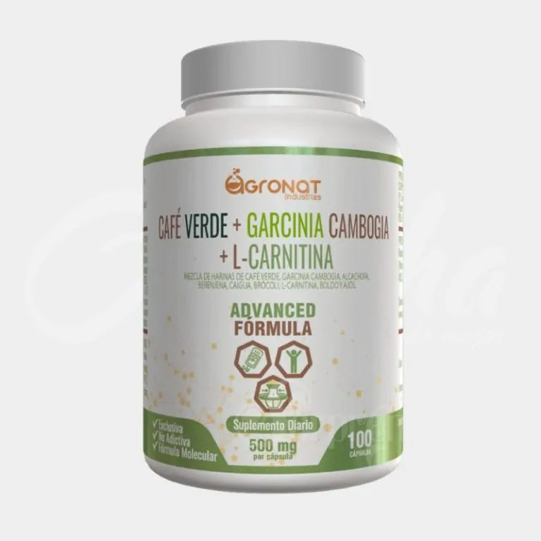 CAFÉ VERDE GARCINIA LCARTINA FRASCO 100 UND